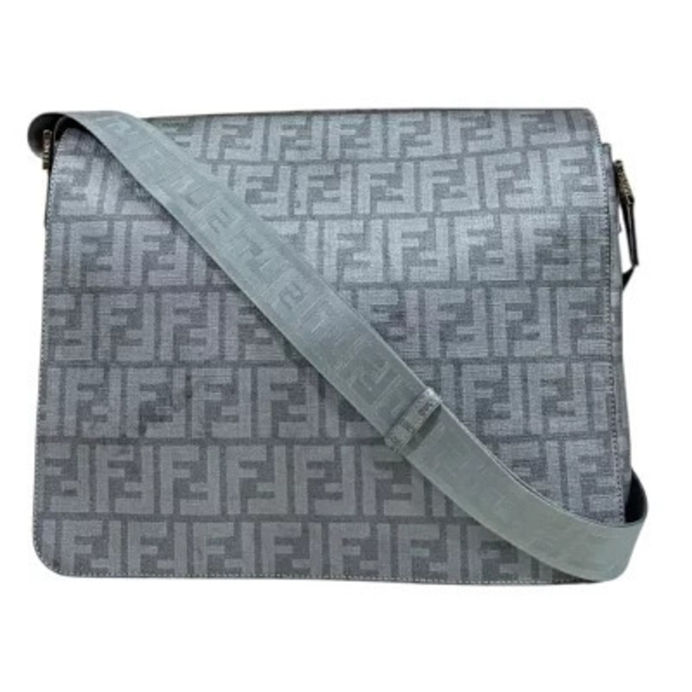Fendi Messenger Bag Zucca Shoulder Gray